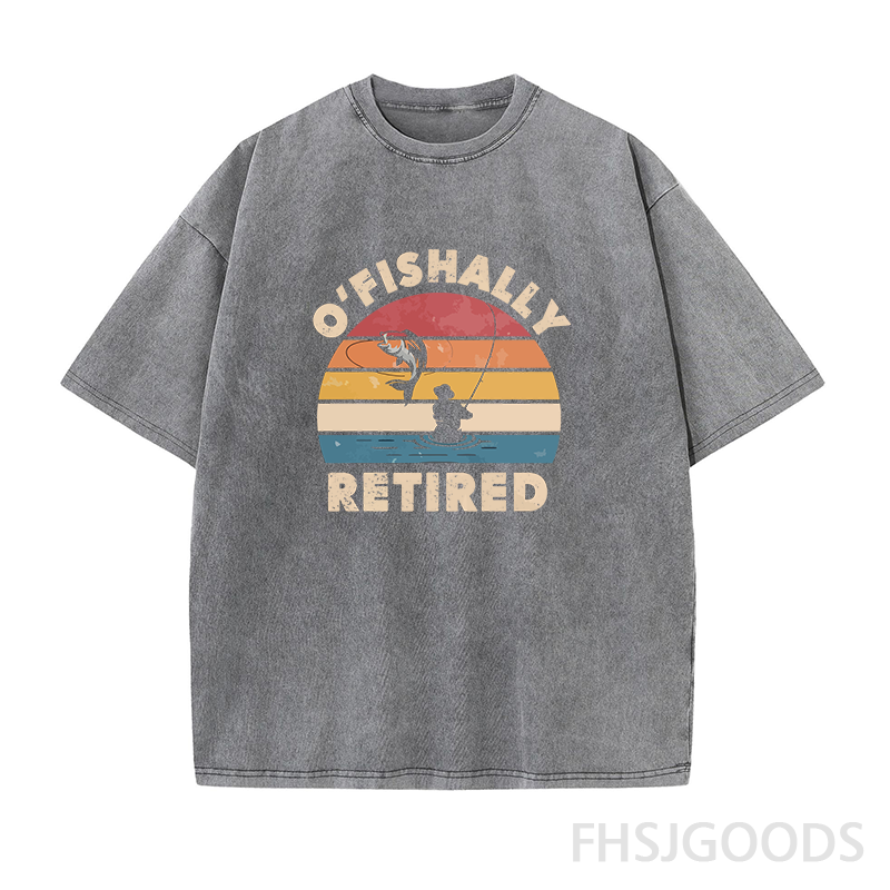 O'fishally Retired Unisex Distressed T-Shirt
