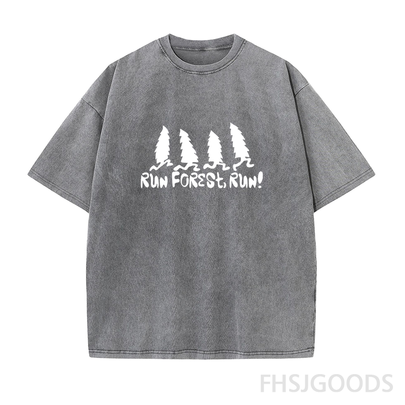 RUN FOREST RUN Unisex Distressed T-Shirt