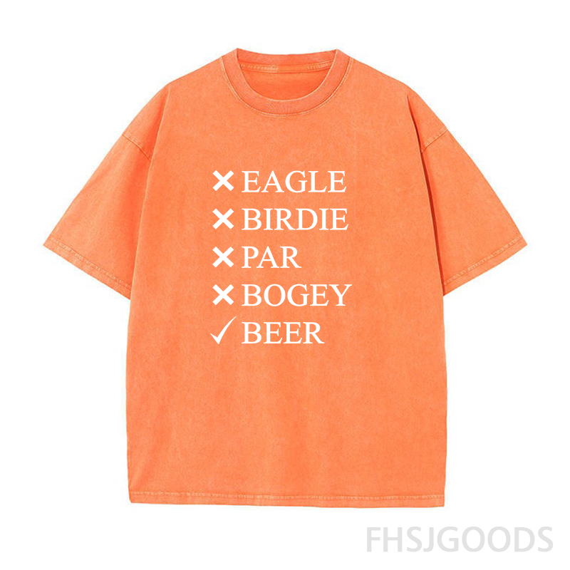 Eagle Birdie Par Bogey Beer Unisex Distressed T-Shirt