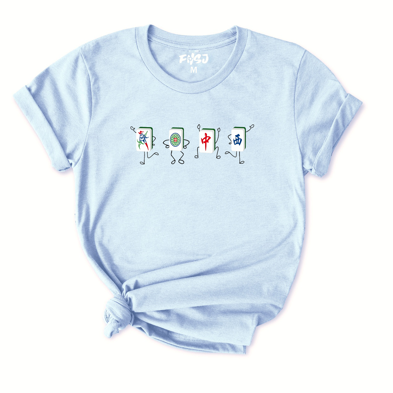Funny Dancing Mahjong T-Shirt for Women