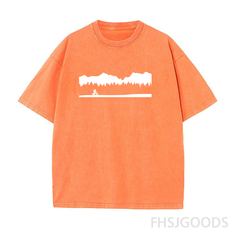 Mountain Bike Unisex Distressed T-Shirt