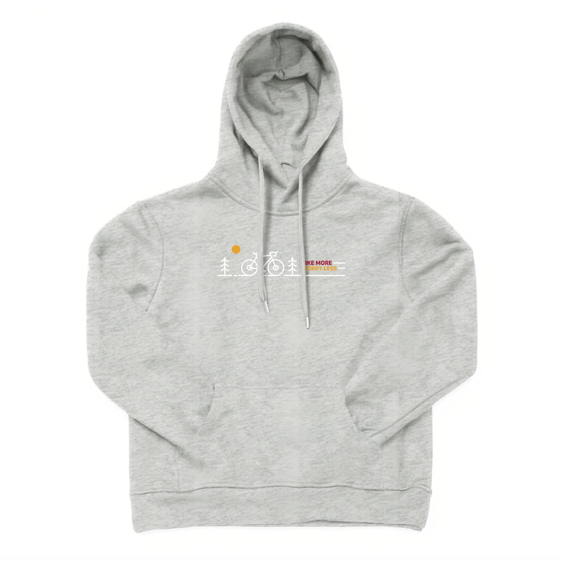 Bike More, Worry Less Cycling Hoodie