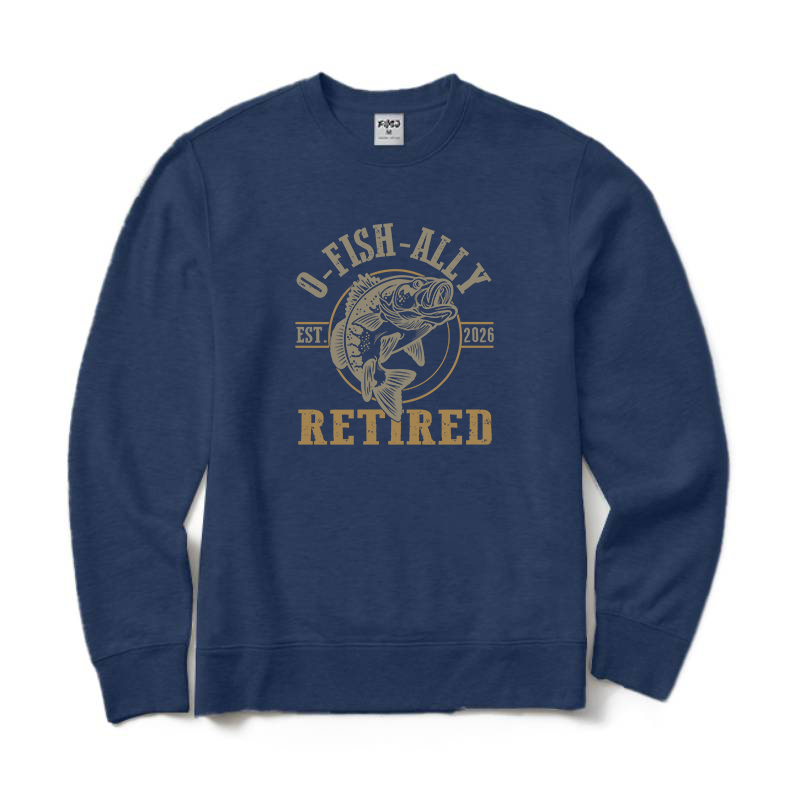 O Fish Ally Retired Est 2026 Fishing Crewneck Sweatshirt