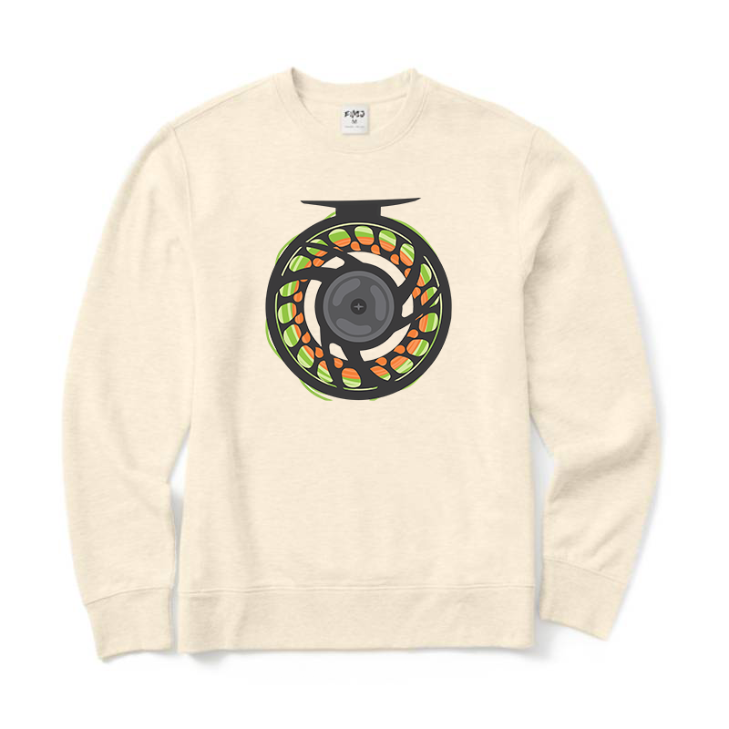 Fly Fishing Reel Crewneck Sweatshirt