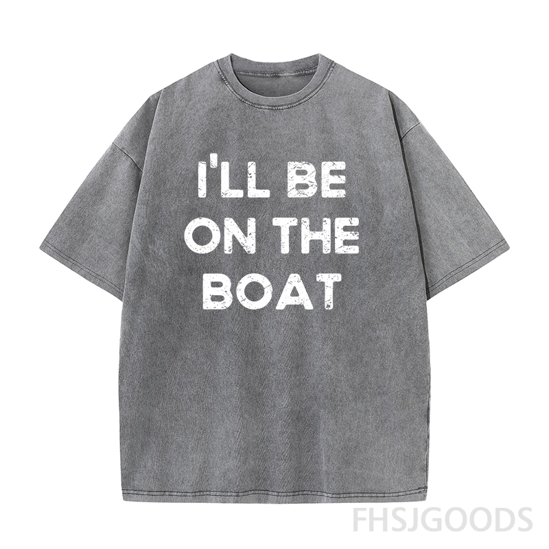 I'll Be on The Boat Unisex Distressed T-Shirt
