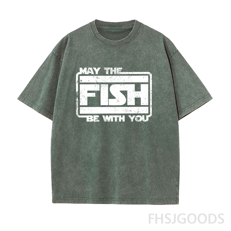 May The Fish Be with You Unisex Distressed T-Shirt