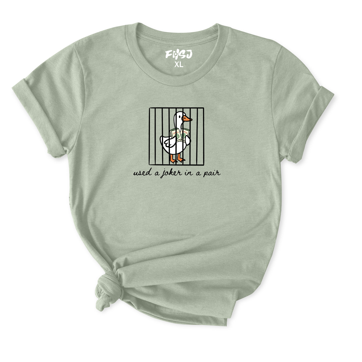 Used A Joker in A Pair Mahjong Goose T-Shirt for Women