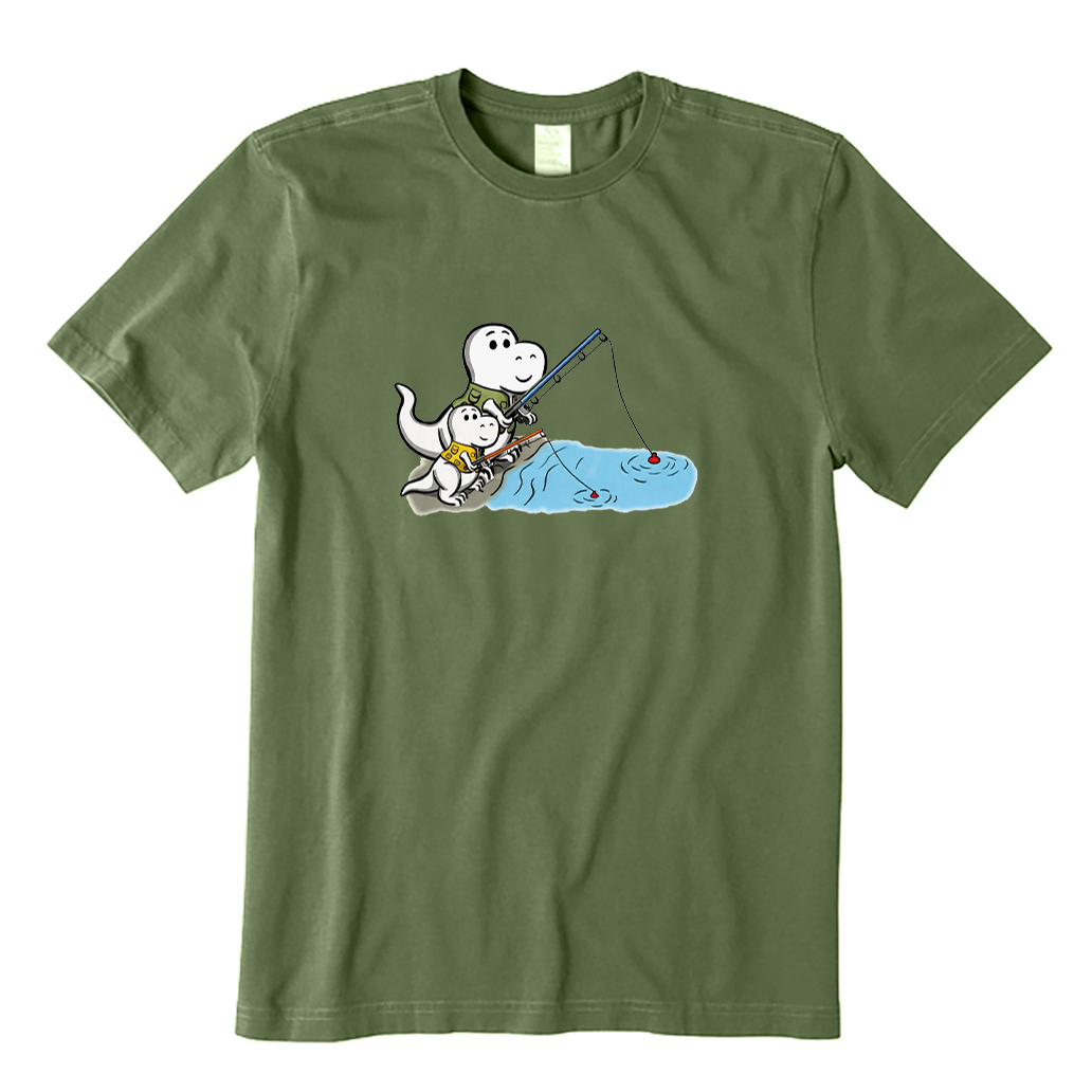 Dinosaur Fishing Day T-shirt