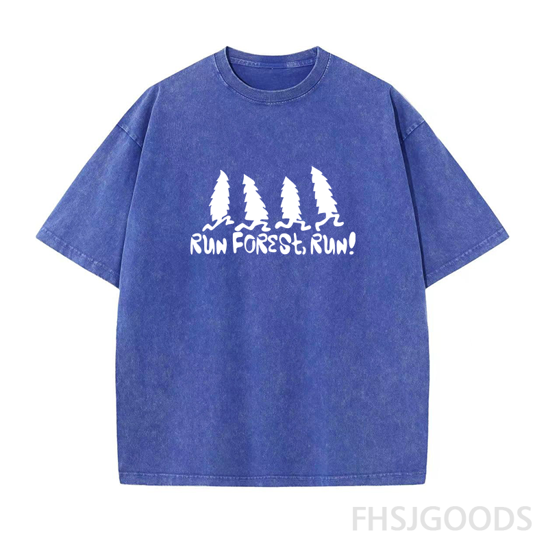 RUN FOREST RUN Unisex Distressed T-Shirt