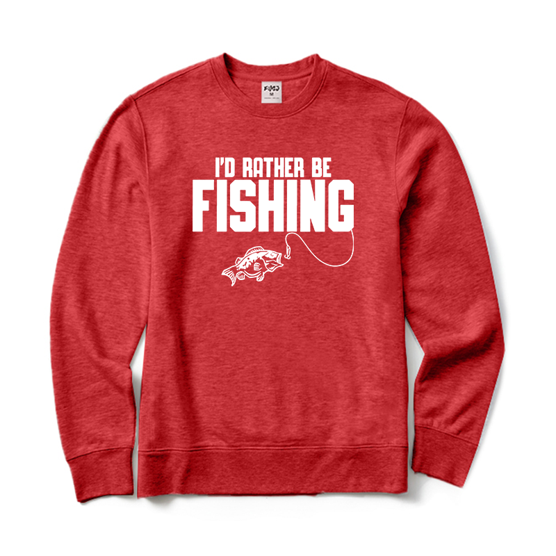 I'd Rather Be Fishing Crewneck Sweatshirt