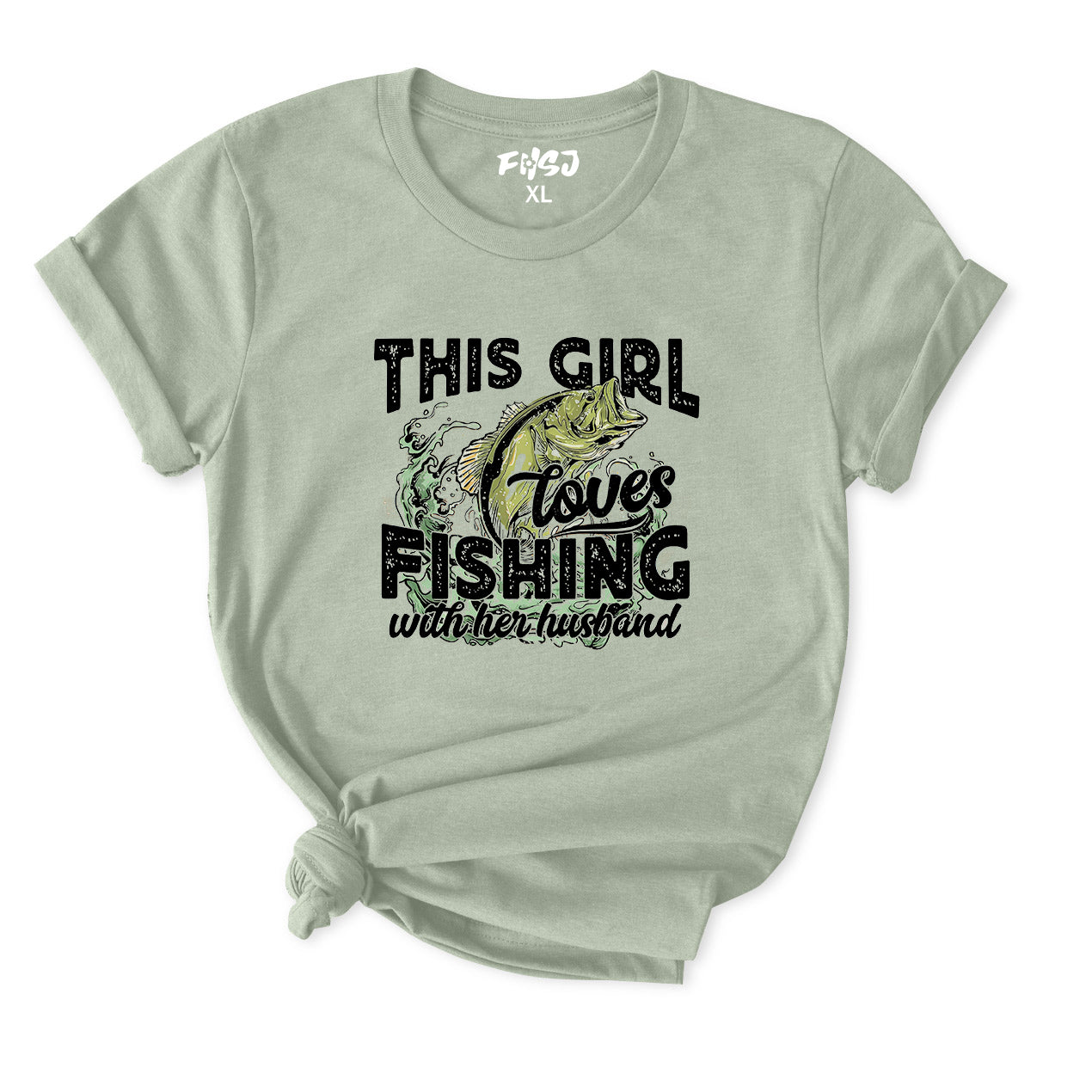 This Girl Loves Fishing with Her Husband T-Shirt for Women