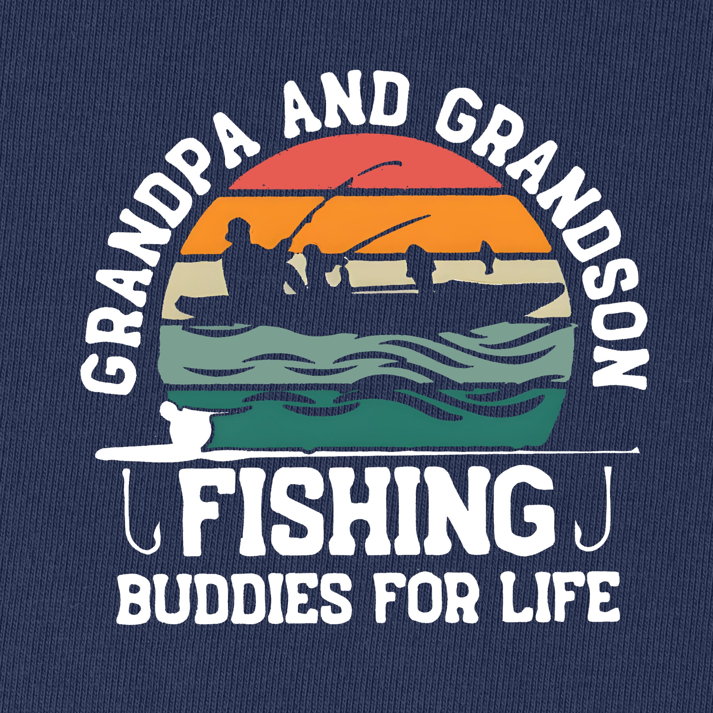 Grandpa Grandson Fishing Buddies For Life T-Shirt