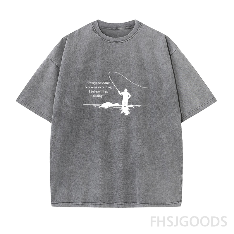 Fishing Unisex Distressed T-Shirt