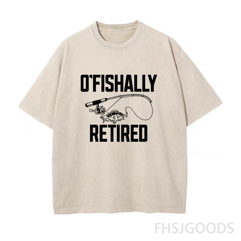 O'fishally Retired Unisex Distressed T-Shirt