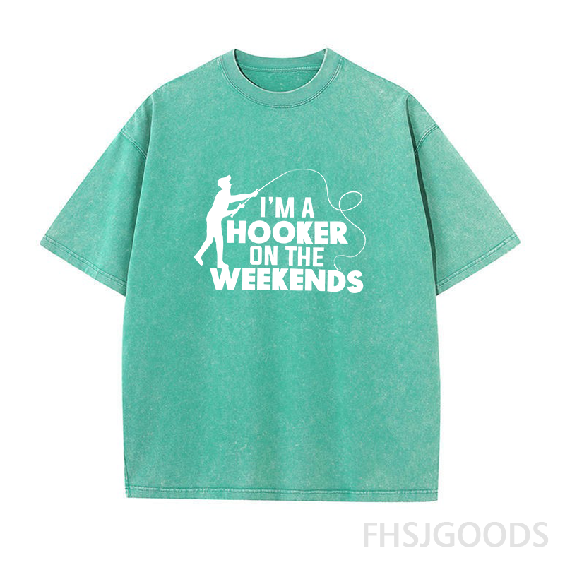 I'm A Hooker on The Weekends Unisex Distressed T-Shirt