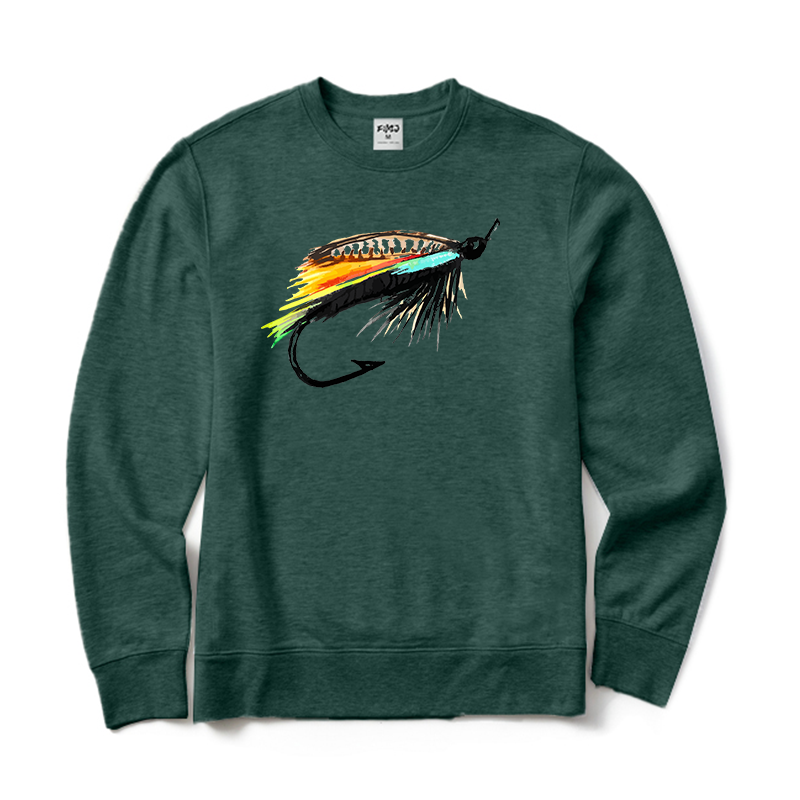 Trout Fly Lure Crewneck Sweatshirt