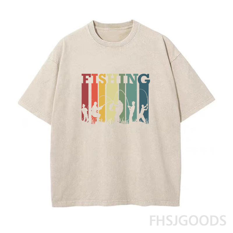 Fishing Unisex Distressed T-Shirt