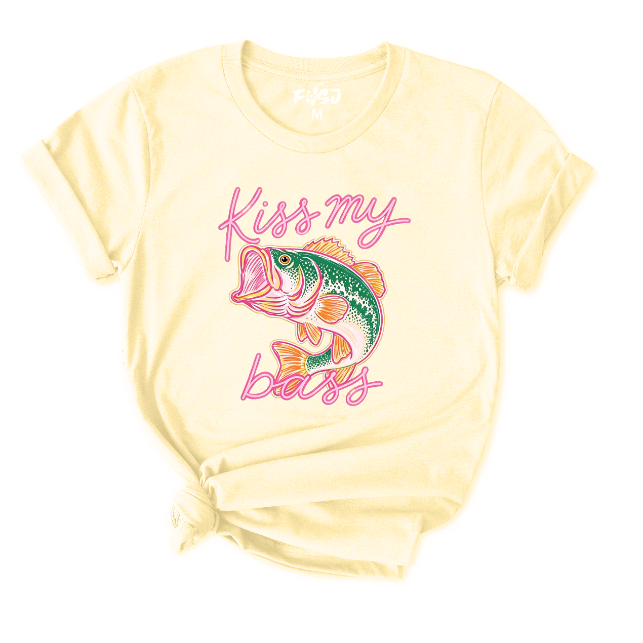Kiss My Bass Fishing T-Shirt for Women