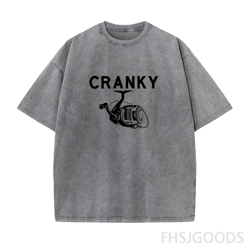 Cranky Fishing Unisex Distressed T-Shirt