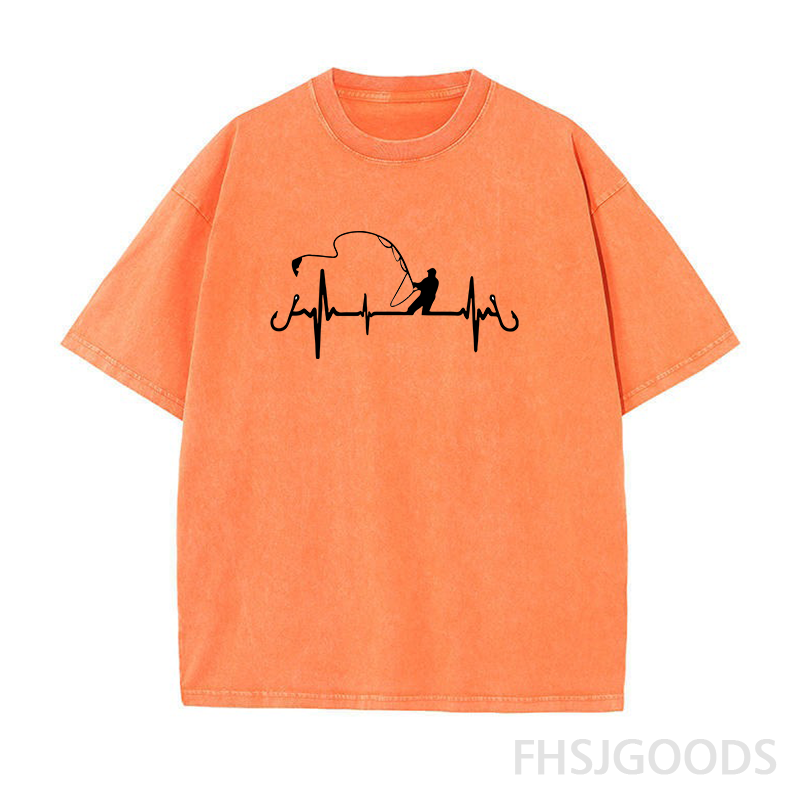 Heartbeat Fishing Unisex Distressed T-Shirt