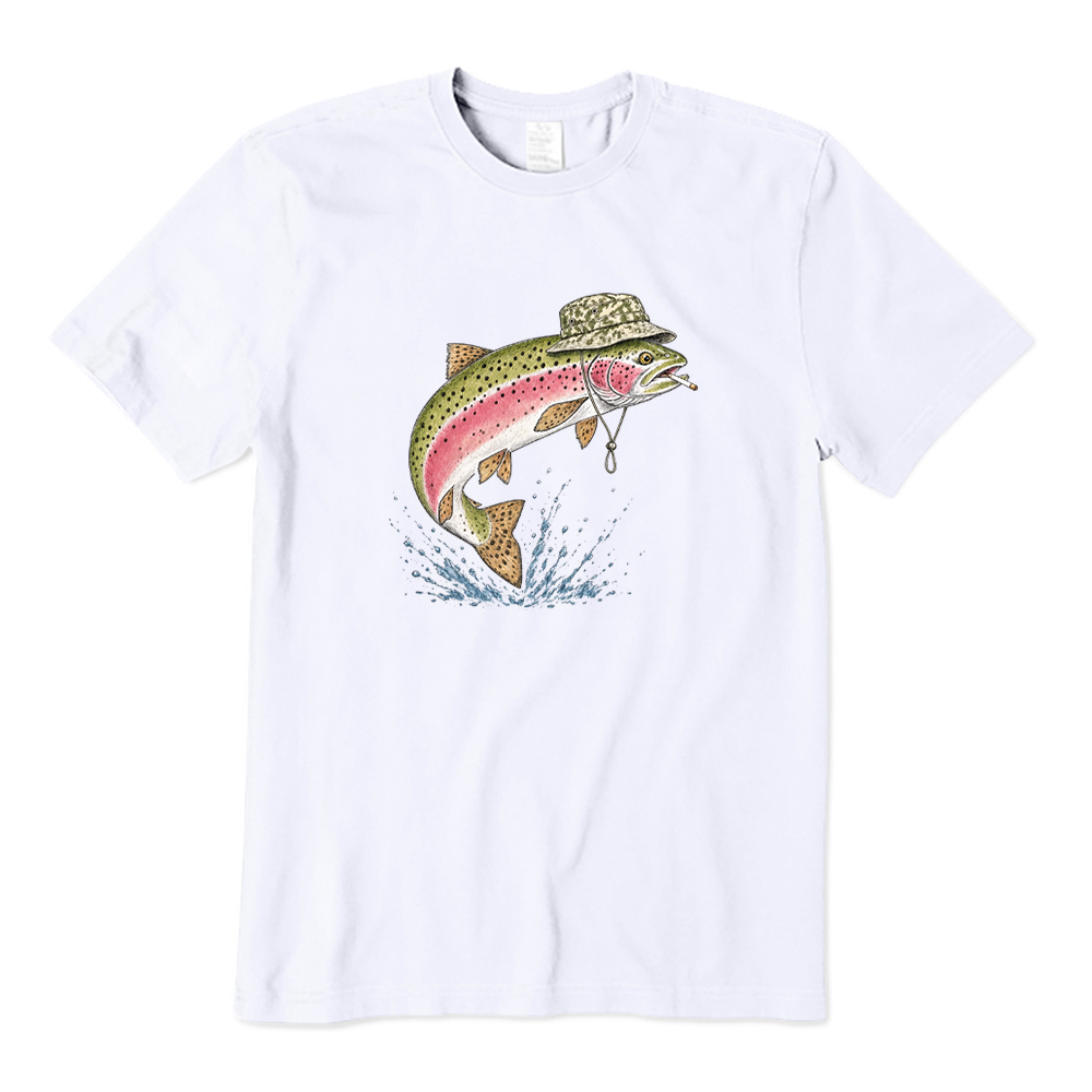 Rainbow Trout Smoking Cigarette T-Shirt