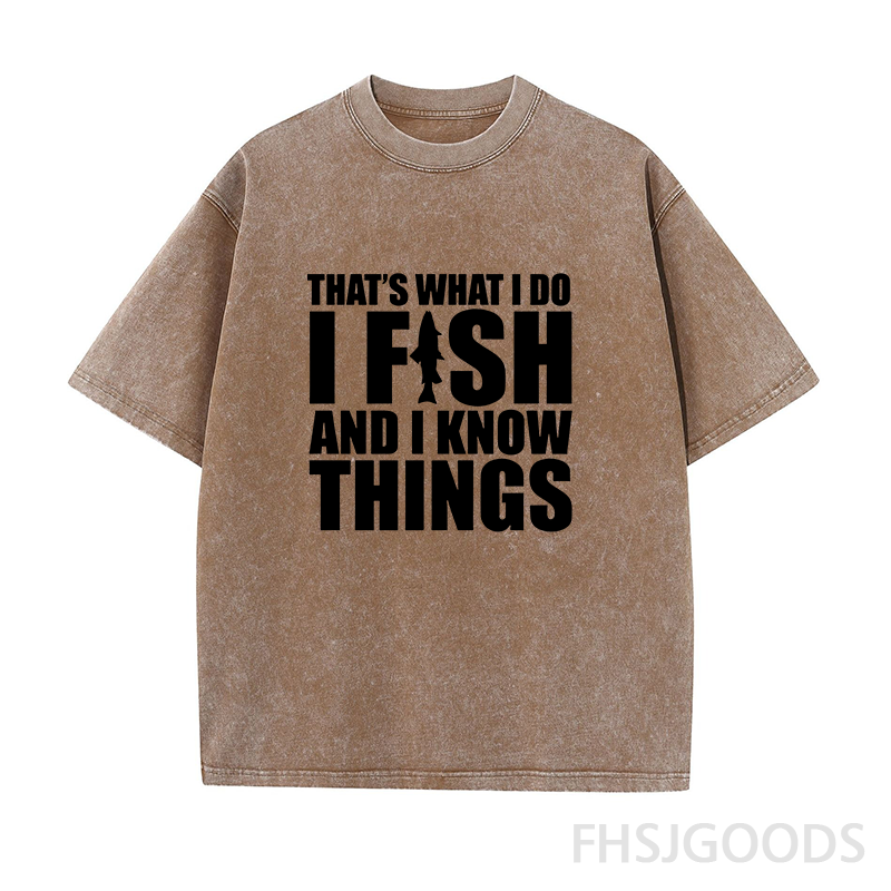 I Fish and I Know Things Unisex Distressed T-Shirt