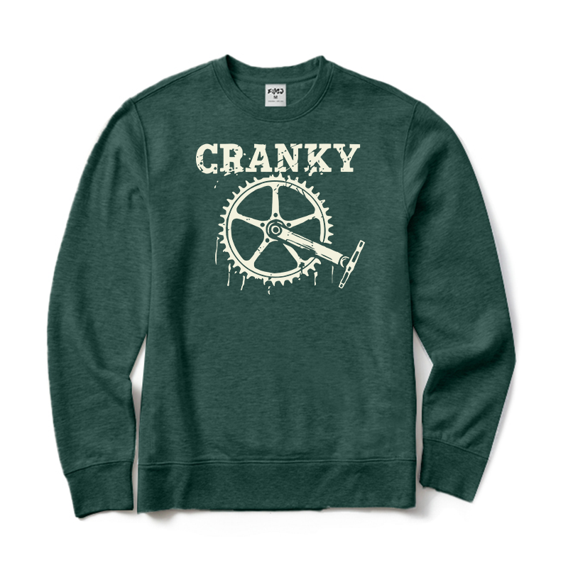 Cranky Cycling Bike Crewneck Sweatshirt