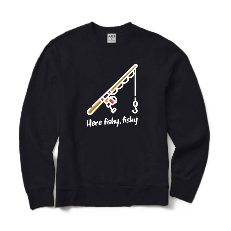 Here Fishy Crewneck Sweatshirt