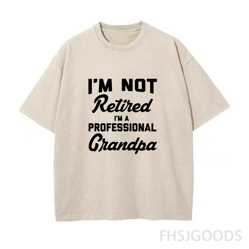 I'm Not Retired I'm A Professional Grandpa Unisex Distressed T-Shirt