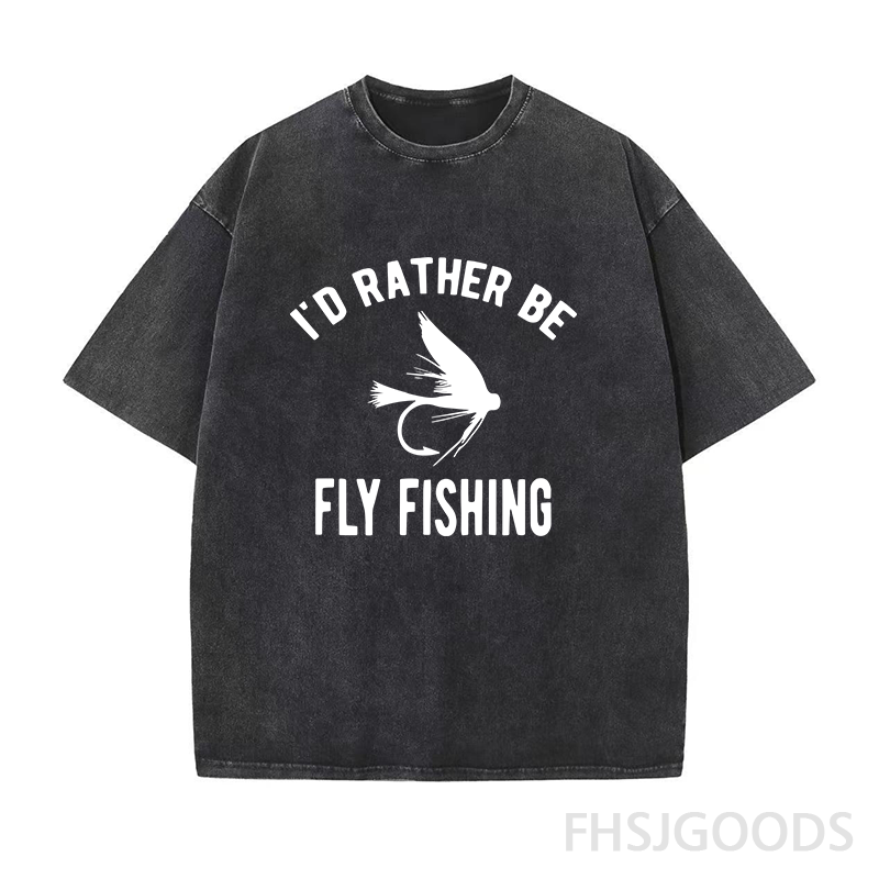Fly Fishing Unisex Distressed T-Shirt