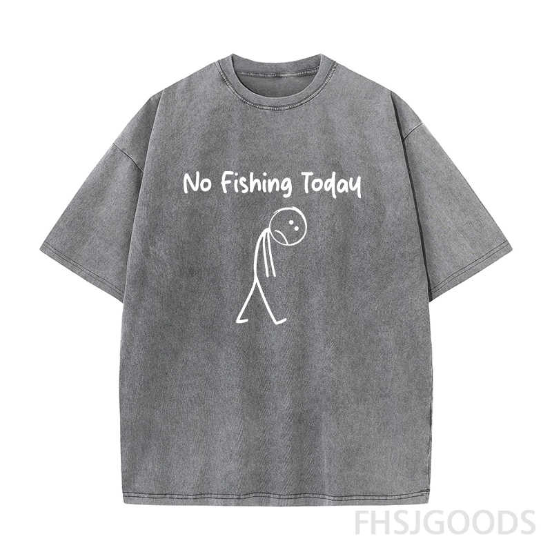 No Fishing Today Unisex Distressed T-Shirt