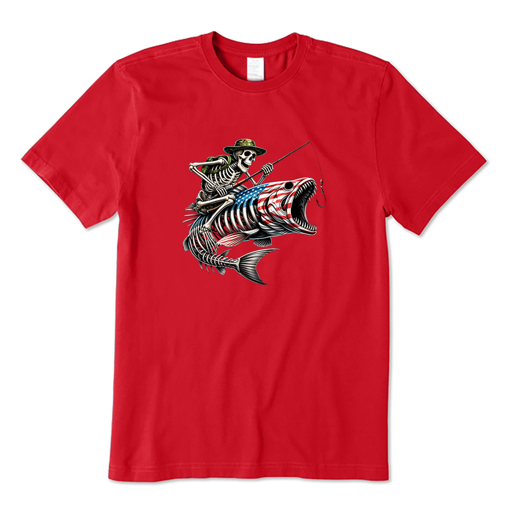 Funny Fishing Skeleton T-Shirt