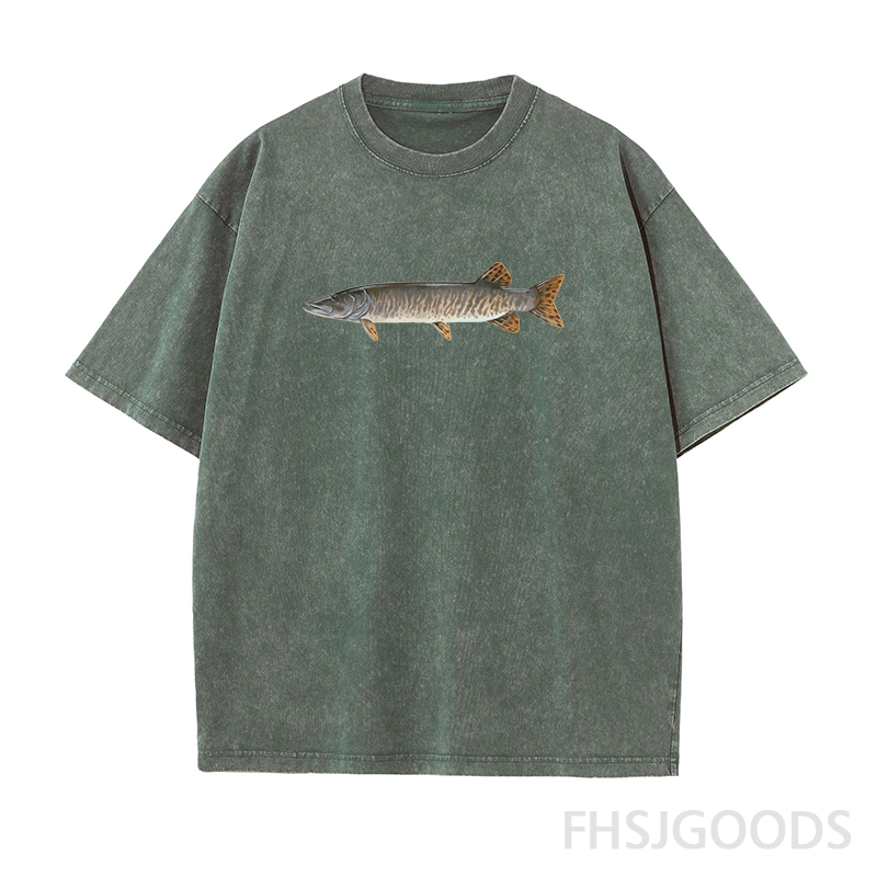 Muskie Fishing Unisex Distressed T-Shirt