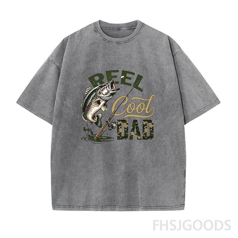 Fishing Dad Unisex Distressed T-Shirt