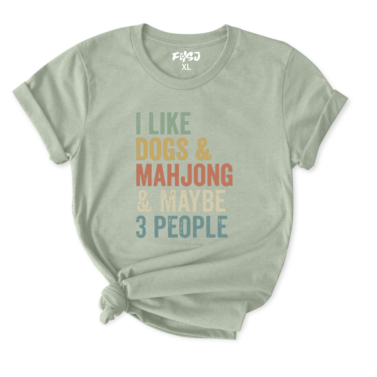 I Like Dogs & Mahjong & Maybe 3 People T-Shirt for Women