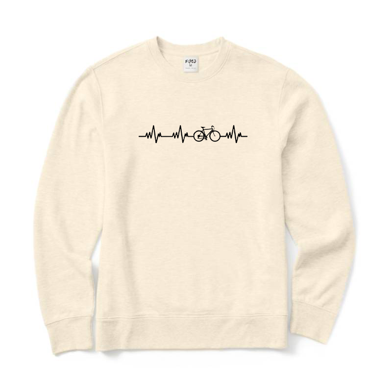 Bike Heartbeat Crewneck Sweatshirt