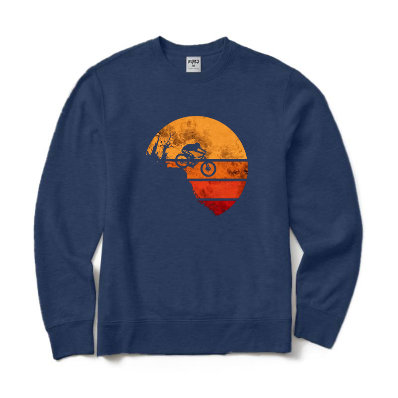 Retro Mountain Bike Crewneck Sweatshirt