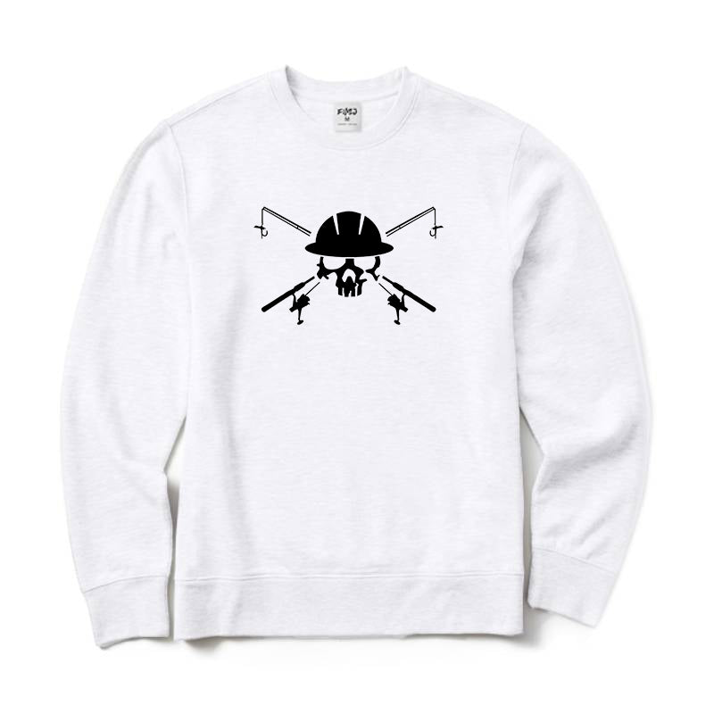 Fishing Skull and Poles Crewneck Sweatshirt