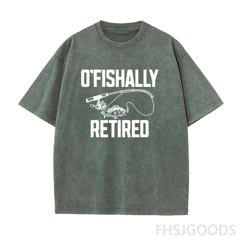 O'fishally Retired Unisex Distressed T-Shirt
