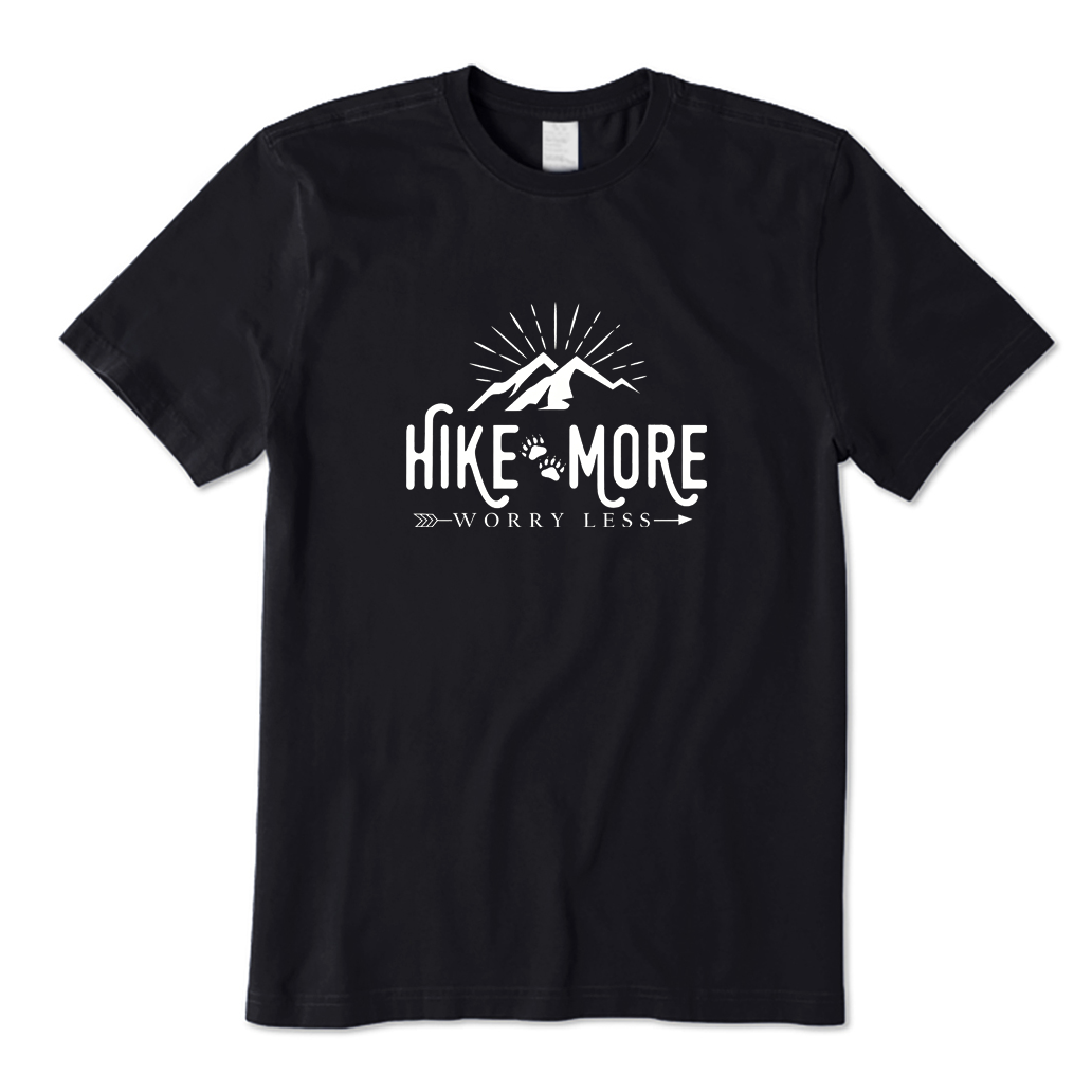 Hike More Worry Less Mountain T-shirt