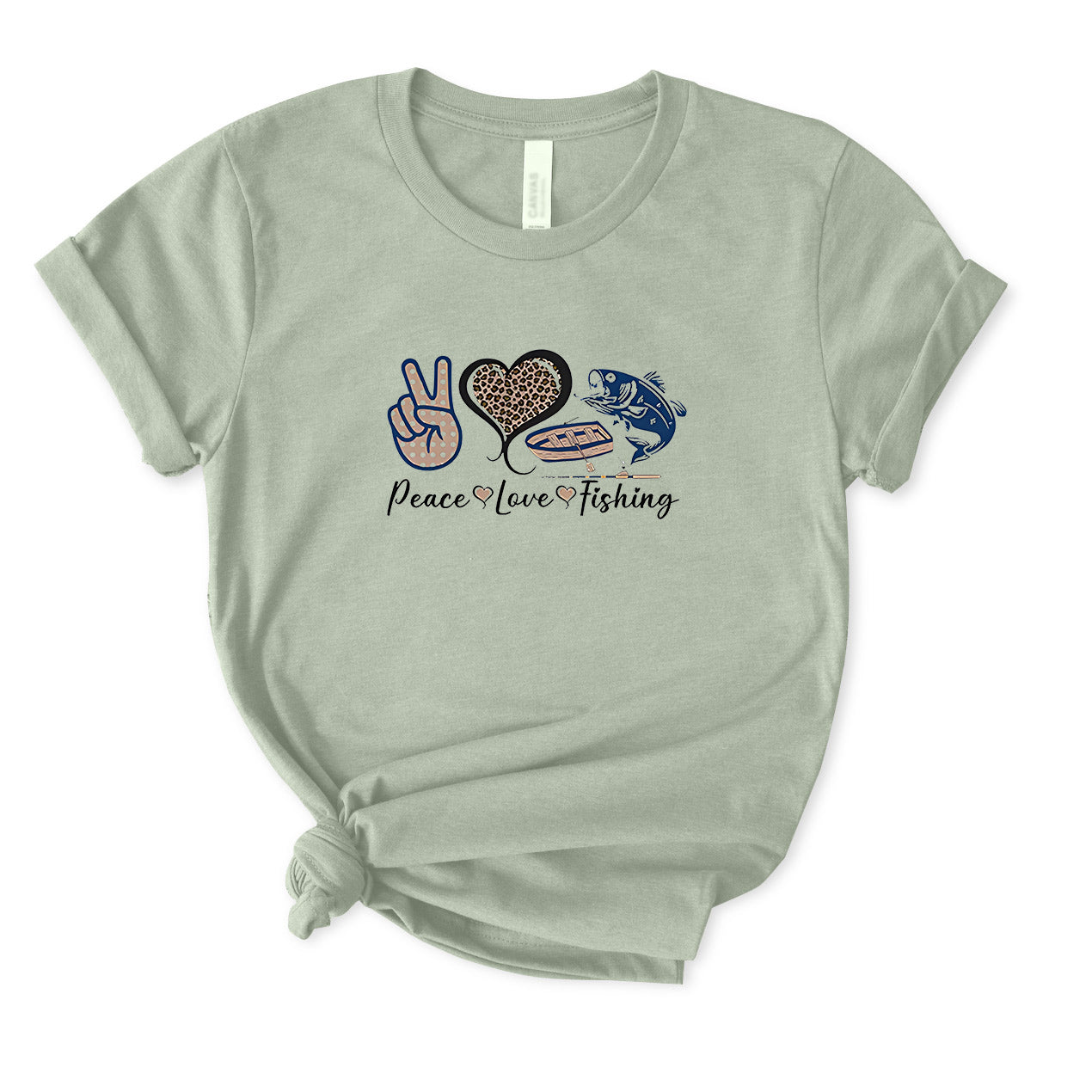Peace Love Fishing T-Shirt for Women