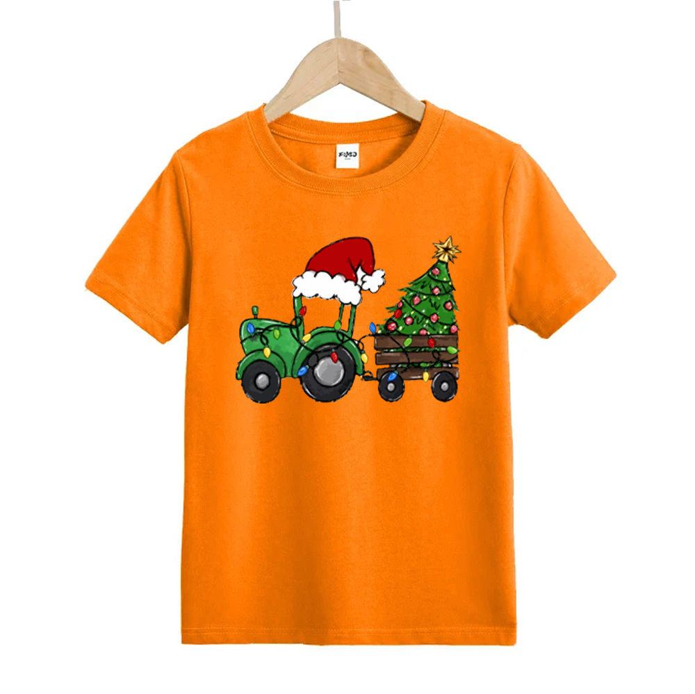 Christmas Tractor Kids T-Shirt
