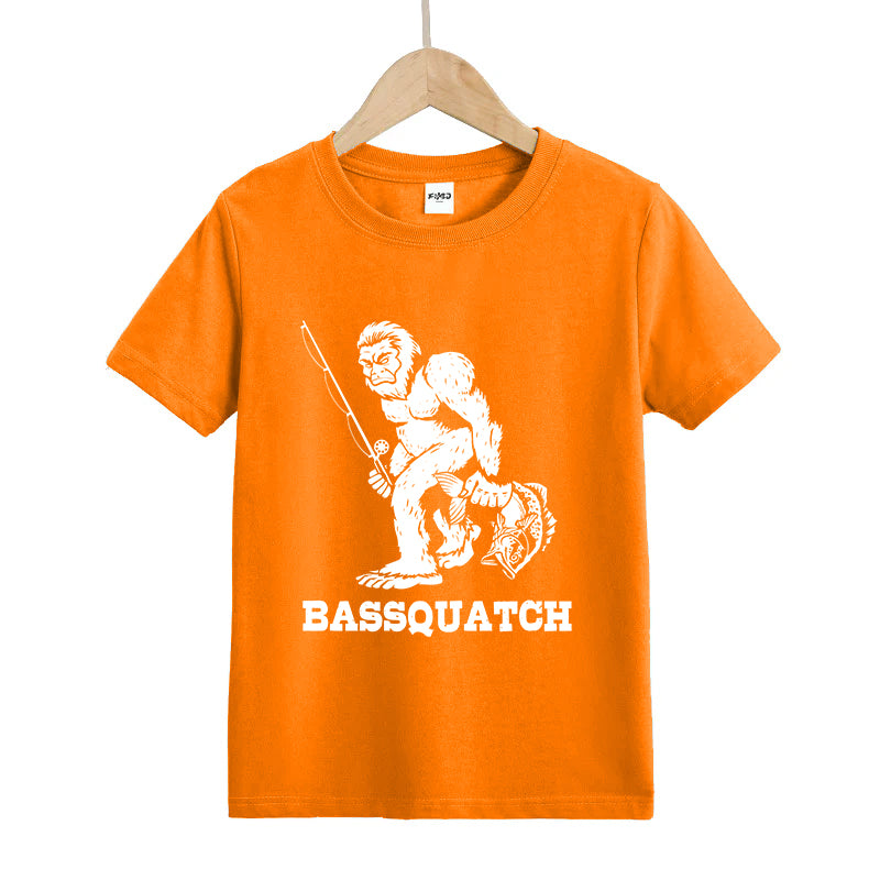 Bigfoot Fishing Kids T-Shirt