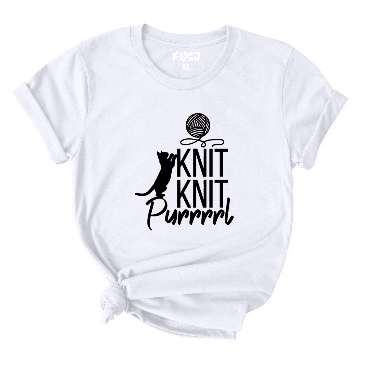 Cat Knit Purrrrrl T-Shirt for Women
