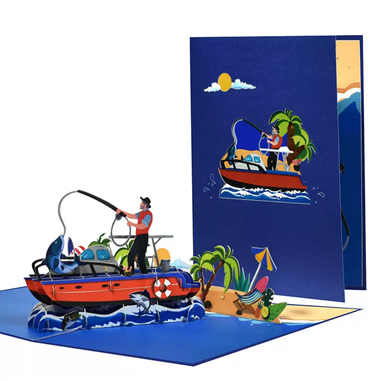 Fishing Pop Up Card for Fisherman