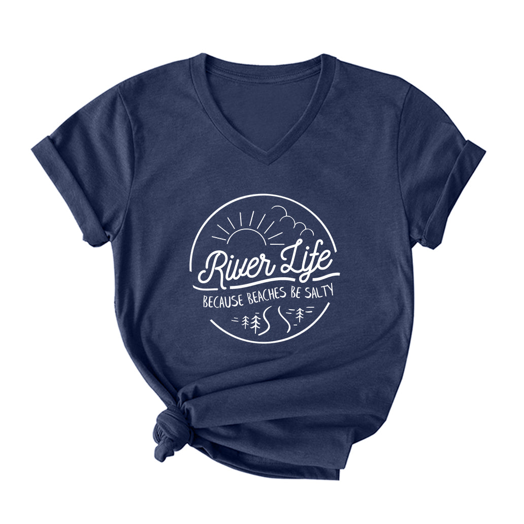 River Life V Neck T-Shirt for Women