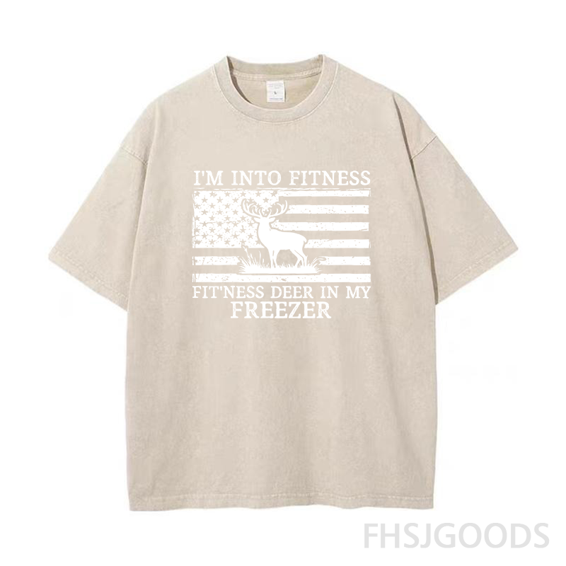I'm Into Fitness Fitness Deer in My Freezer Unisex Distressed T-Shirt