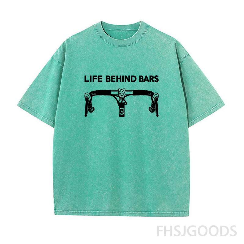 Life Behind Bars Cycling Unisex Distressed T-Shirt