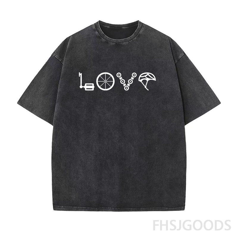 Love Bicycle Rider Unisex Distressed T-Shirt