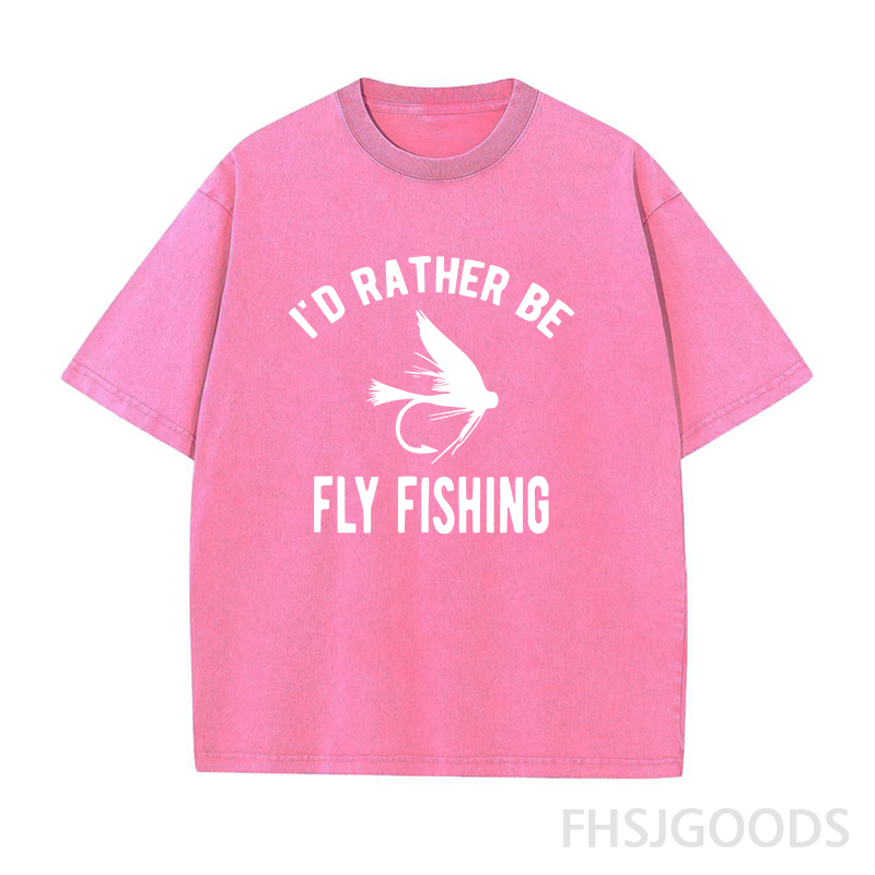 Fly Fishing Unisex Distressed T-Shirt